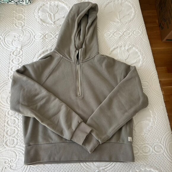 Vuori Restore Half Zip Hoodie Sage Green XS - Picture 2 of 5